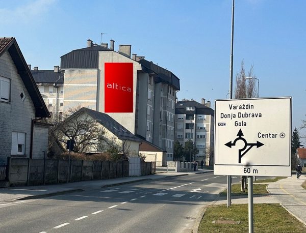 Koprivnica, Križevačka ulica, wallscape 50 m2 , osvijetljena površina